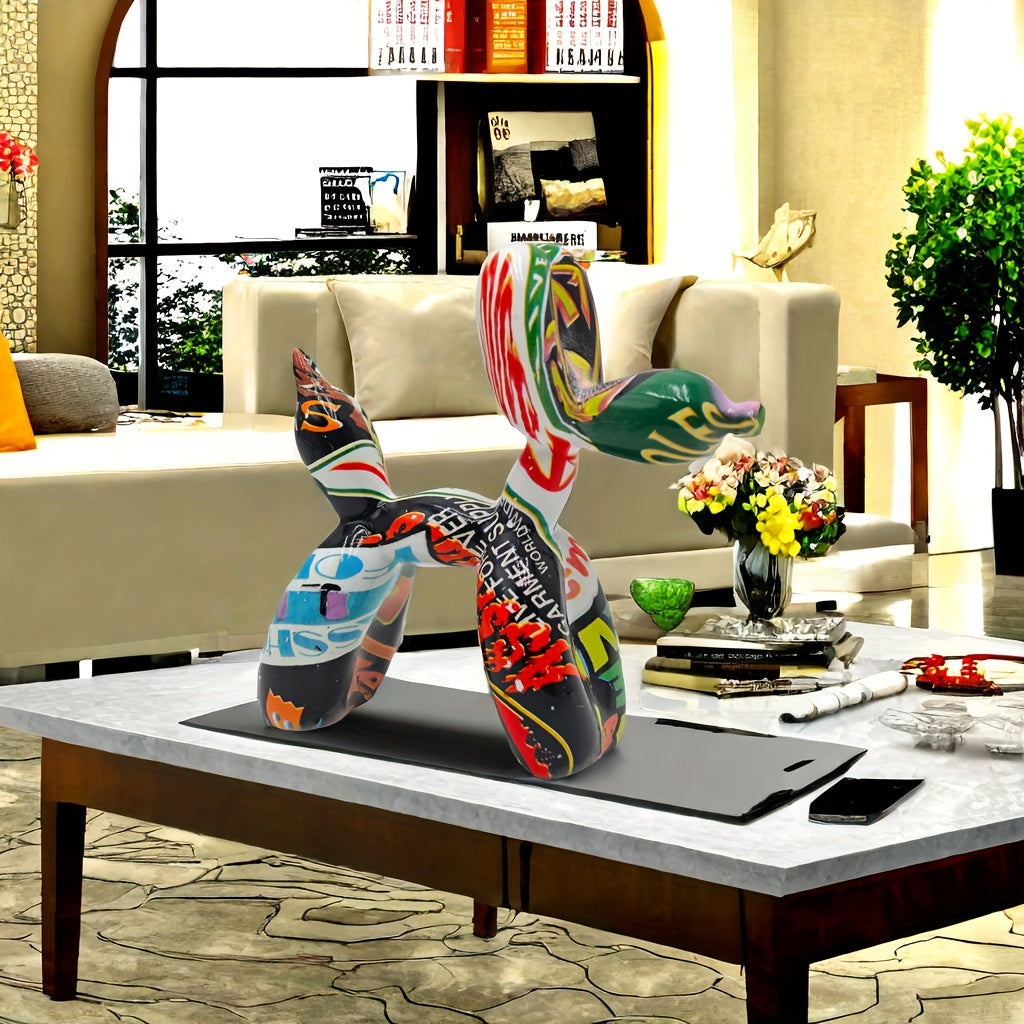 Tnessential Charming Balloon Dog Sculpture 3D Decor