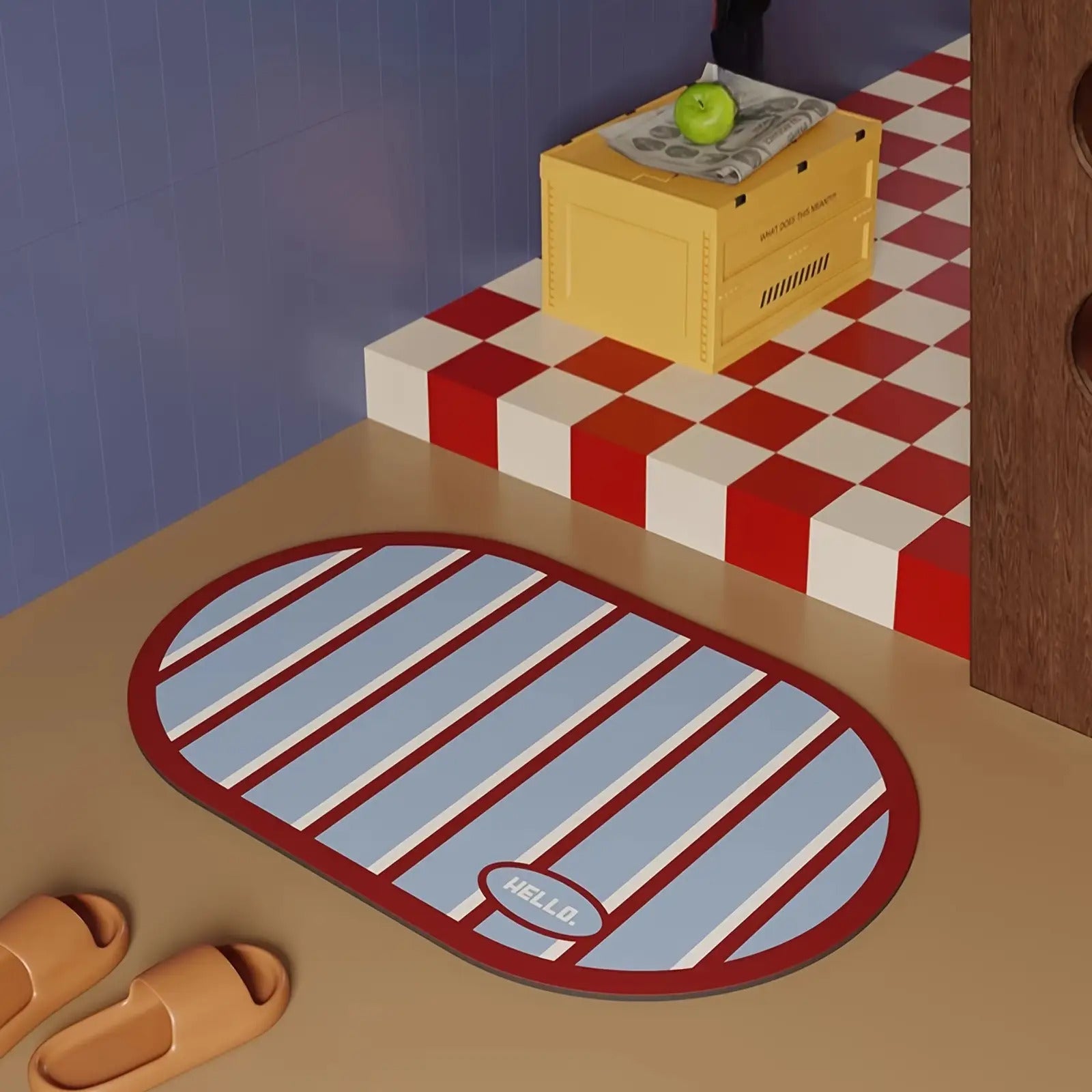 BLUE STRIPED RUG