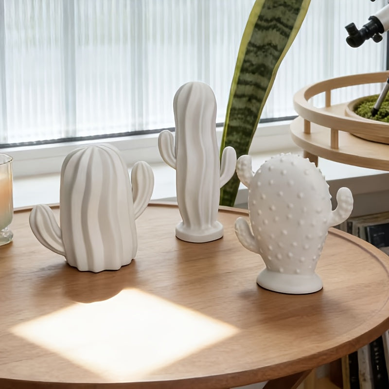 Tnessential Ceramic Cactus Decor 3D Decor