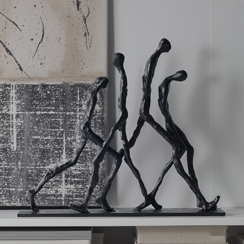 Tnessential Metal Abstract Humanoid Sculpture Art Piece 3D Decor