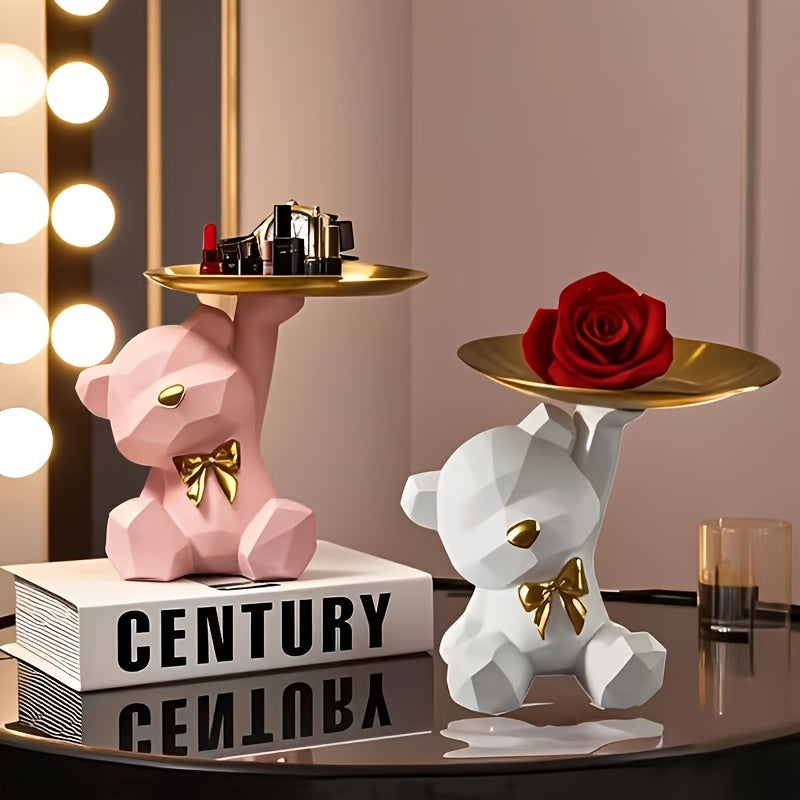 Tnessential Bear-shaped Resin Storage Tray 3D Decor