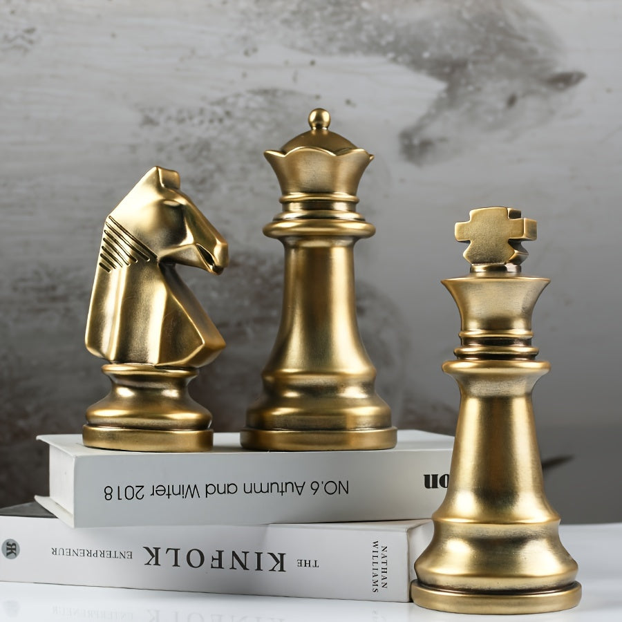 Tnessential Resin Chess King Decorative Piece: Indoor and Outdoor Use 3D Decor