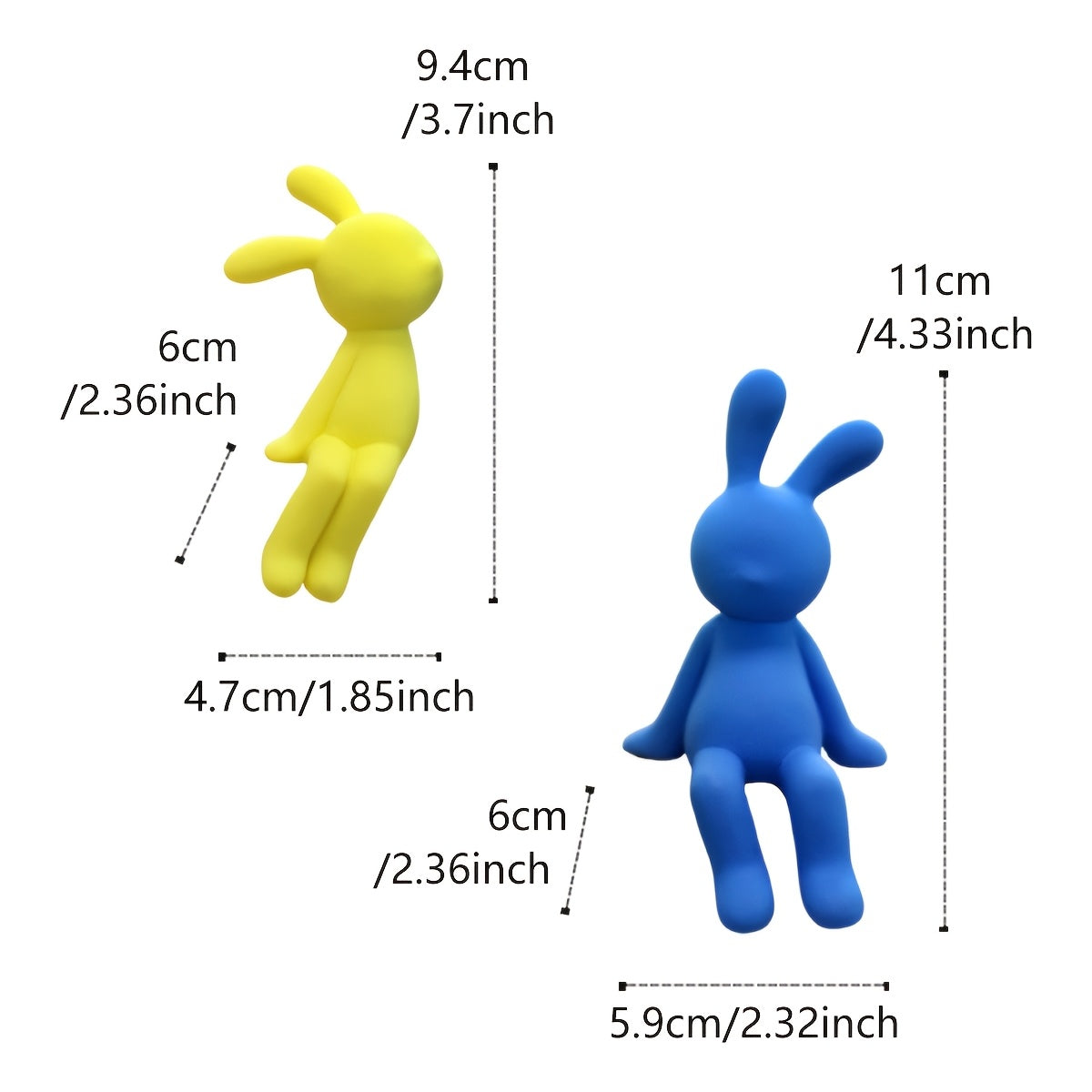 Tnessential Creative Couple Rabbit Figurine 3D Decor
