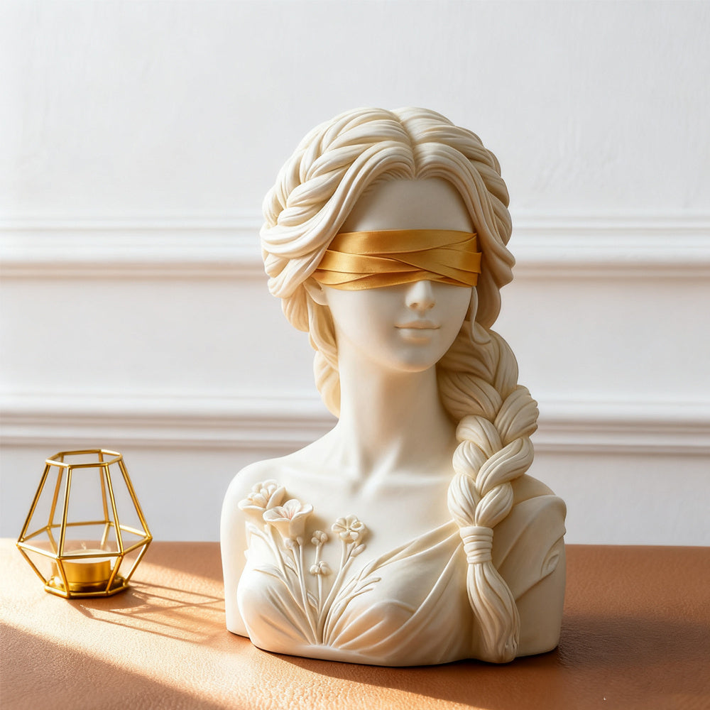 Tnessential New Blindfolded Girl Candle Mold 3D Decor