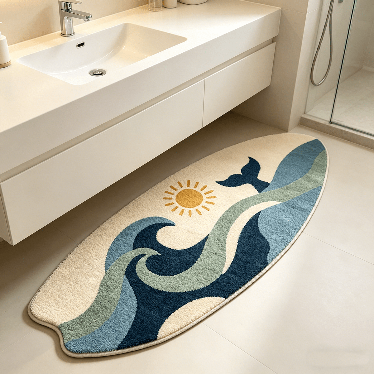 BLUE SURFBOARD RUG view 8