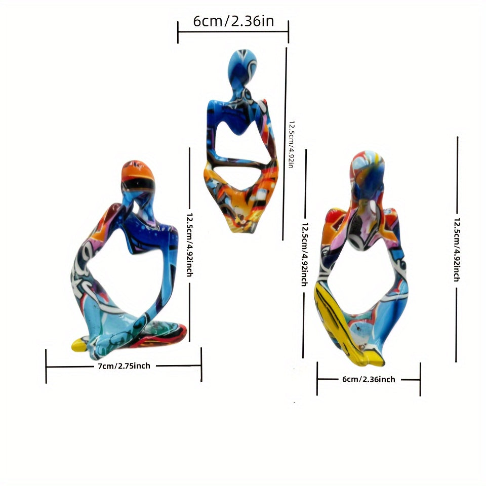 Tnessential Statue of an Abstract Thinker 3D Decor