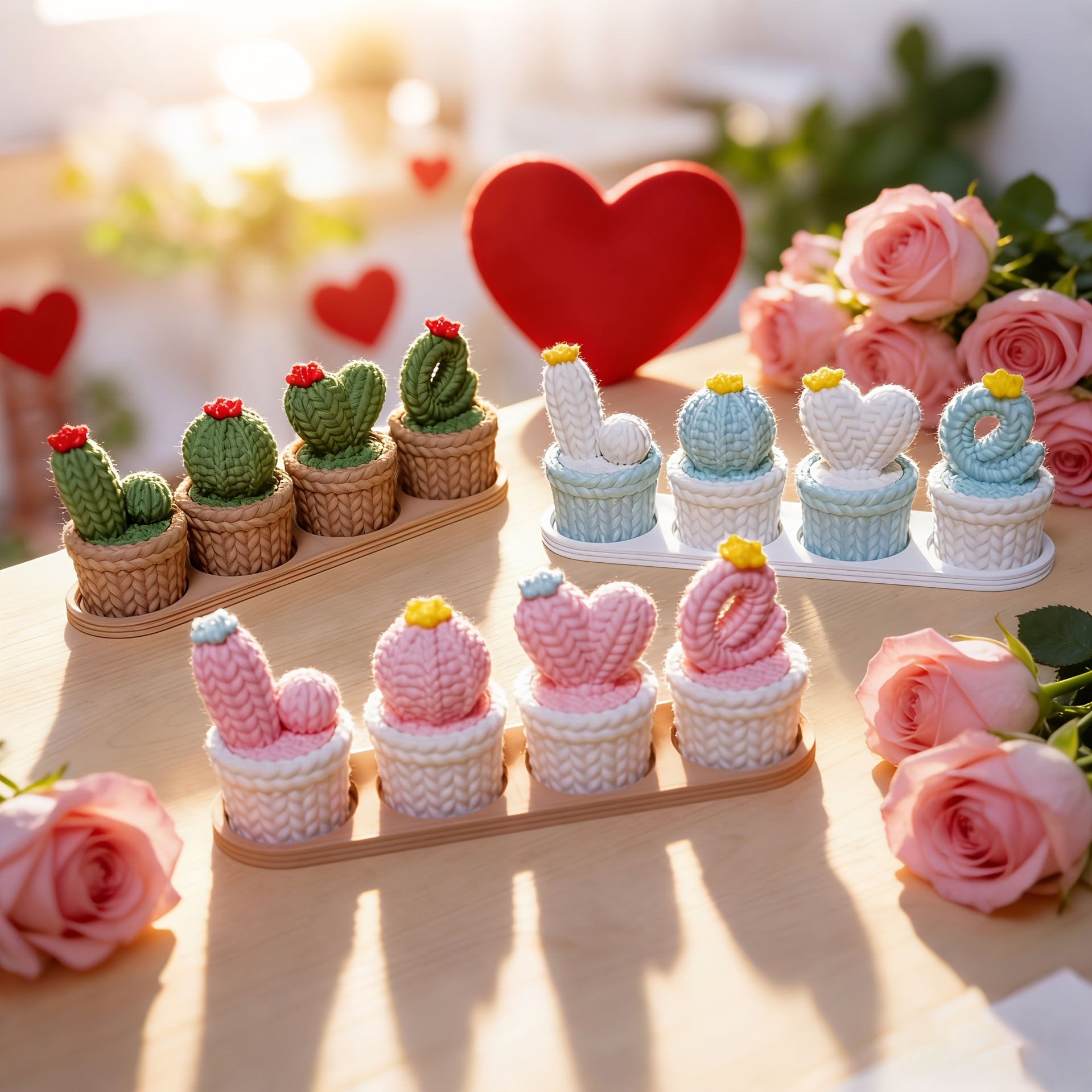 Tnessential Romantic 3D Printed LOVE Small Flower Pot Ornament 3D Decor