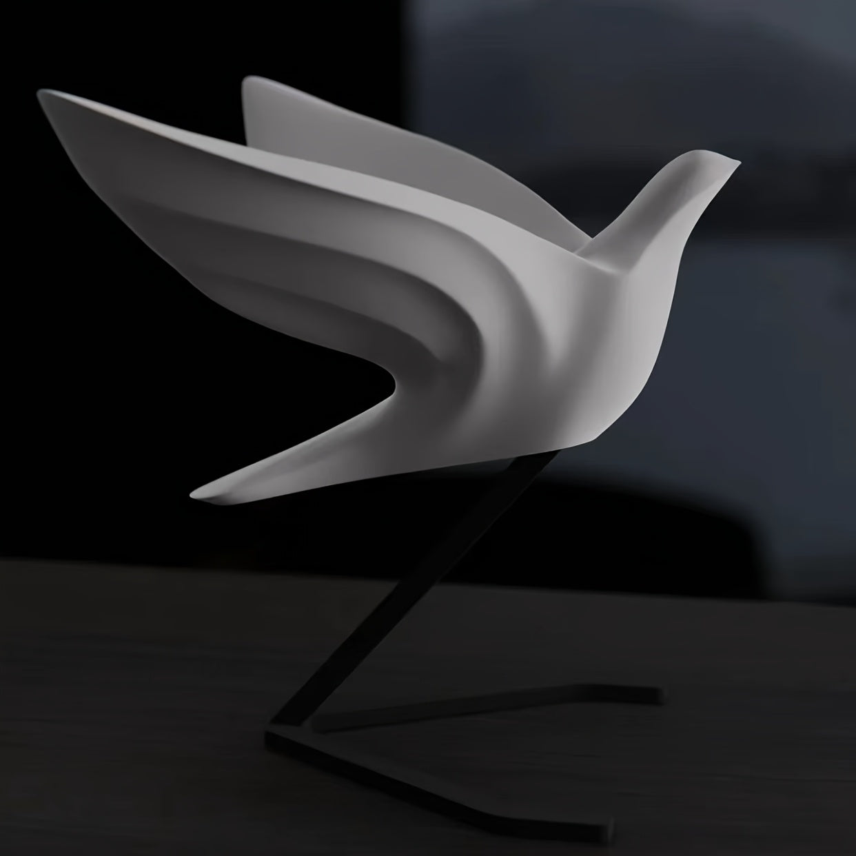 Tnessential D-printed Flying Dove Statue 3D Decor