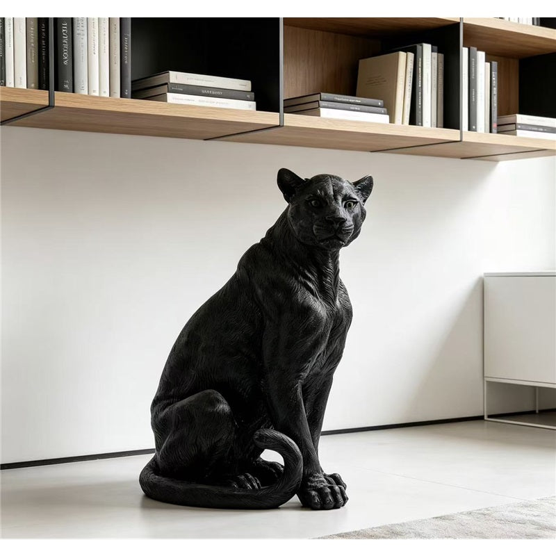 Tnessential Large Resin Black Panther Statue 3D Decor