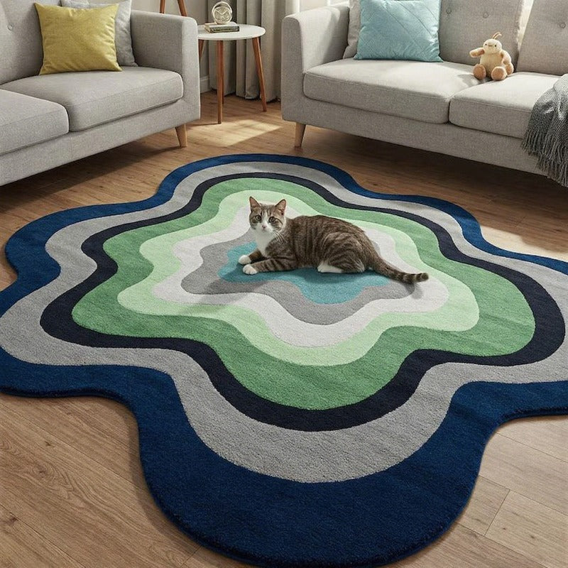 BROWN IRREGULAR 8 RUG view 2