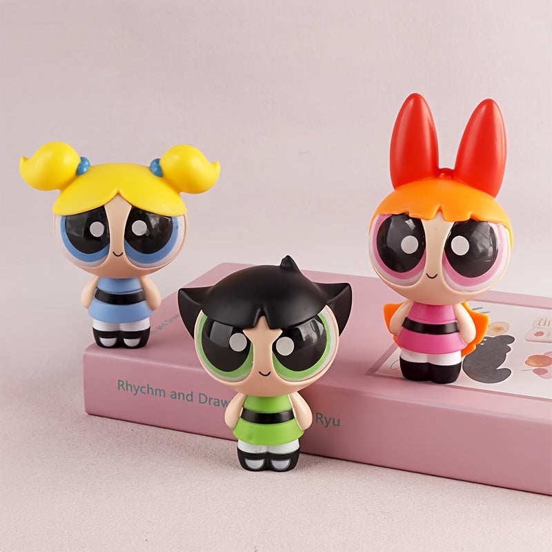 Tnessential Powerpuff Collectible Figure Set 3D Decor