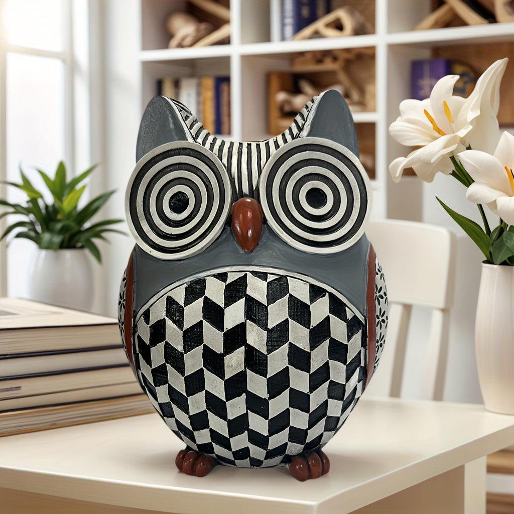 Tnessential Modern Minimalist Owl Animal Statue Ornament 3D Decor