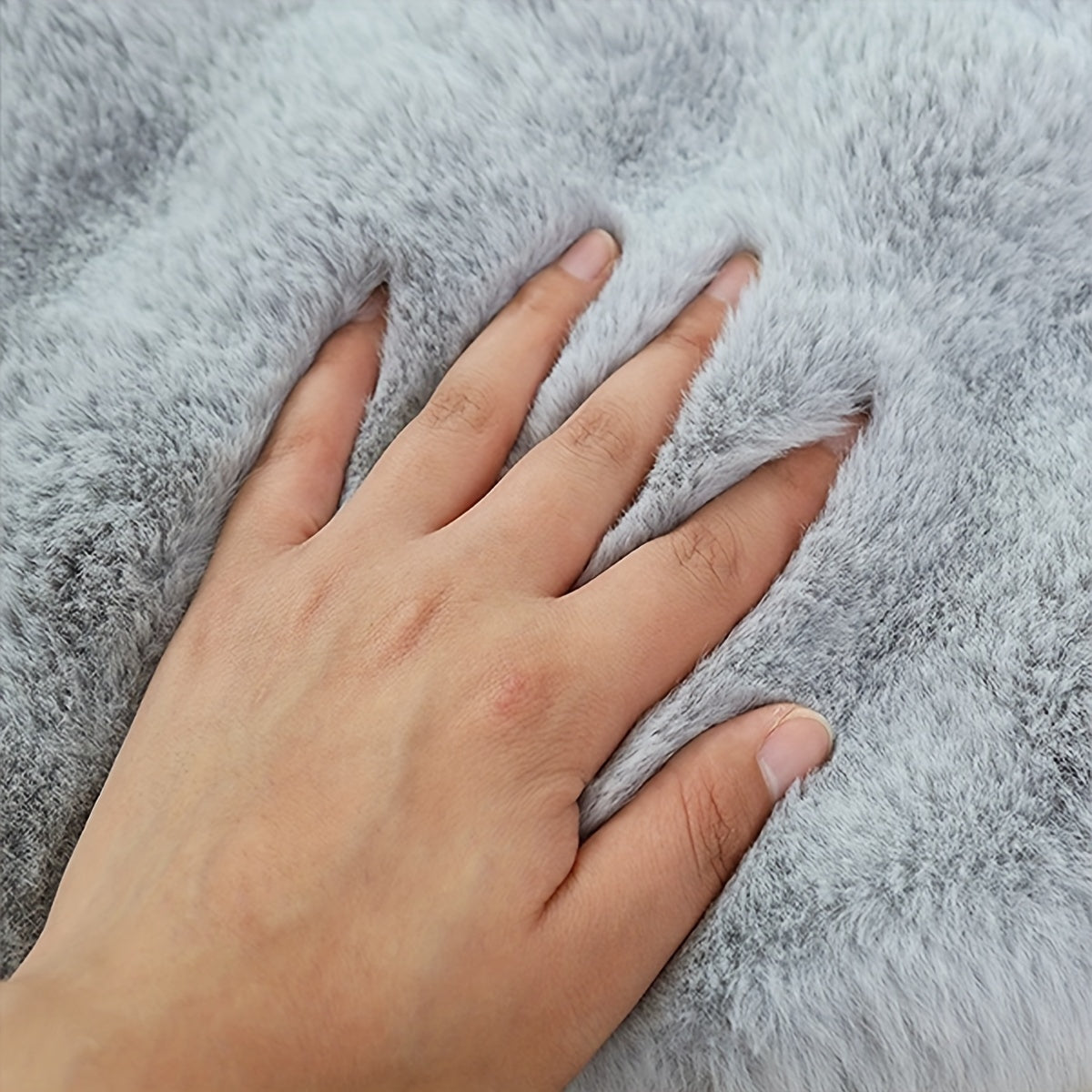 GREY ROUND RUG view 7