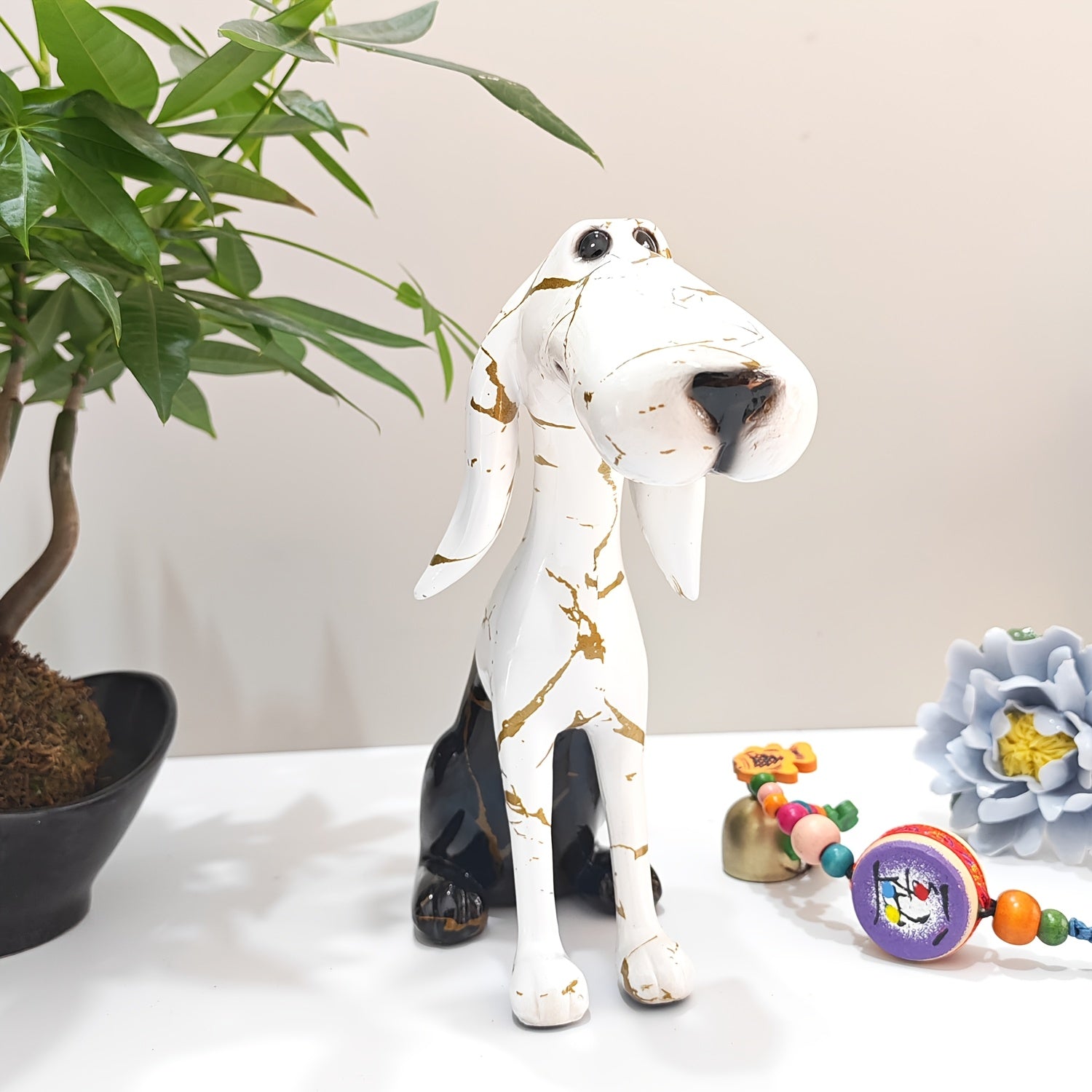 Tnessential Collectible Figurines 1pc Abstract Dachshund Sculpture 3D Decor