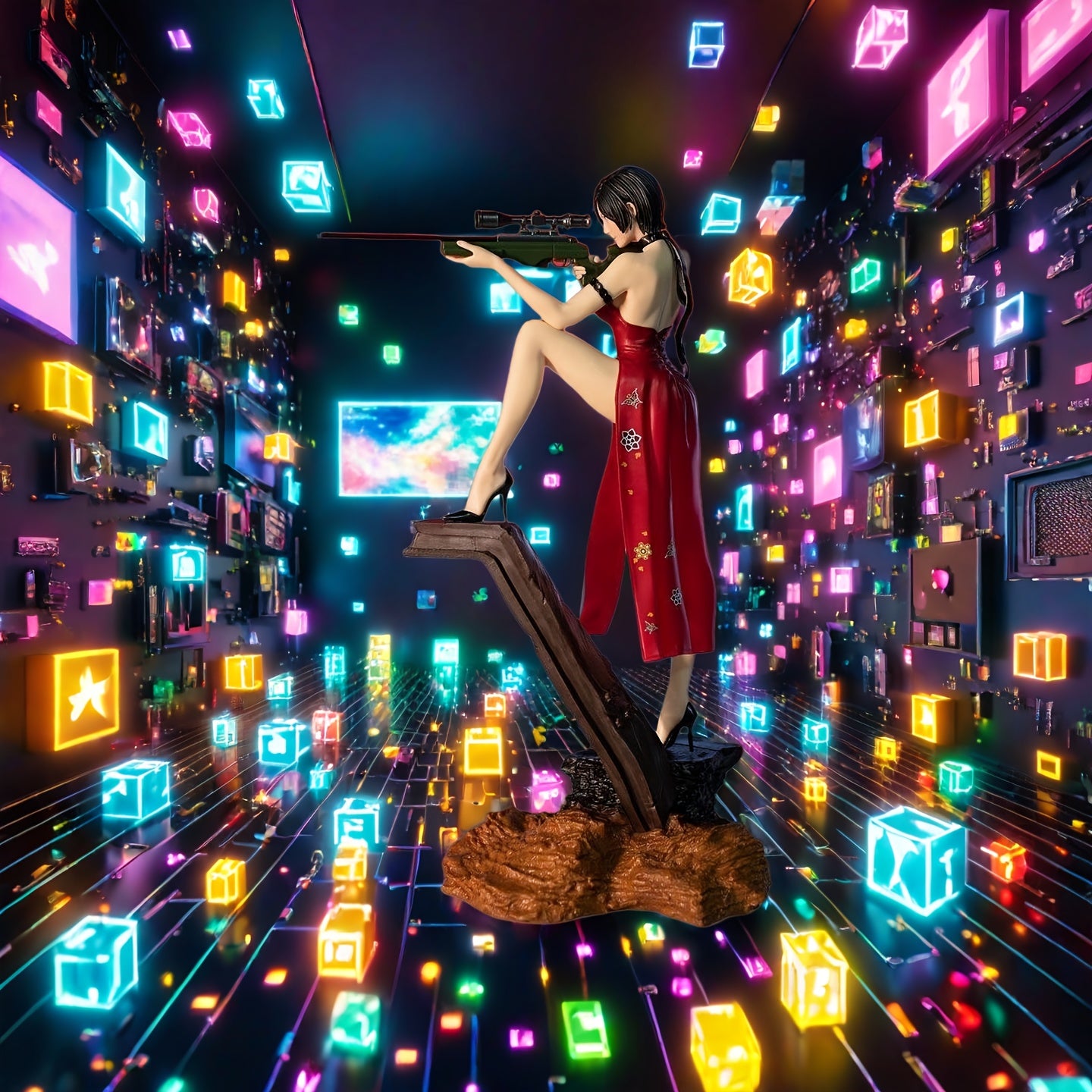 Tnessential Hyperrealistic Anime Statue 3D Decor
