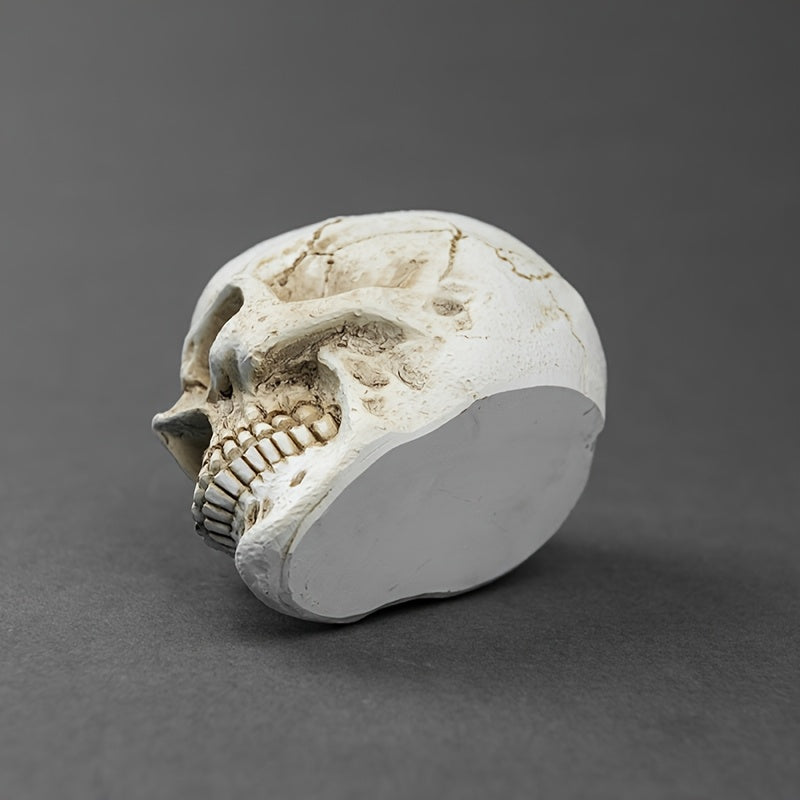 Tnessential Halloween Gothic Skull Sculpture Hand-painted Resin Decor 3D Decor