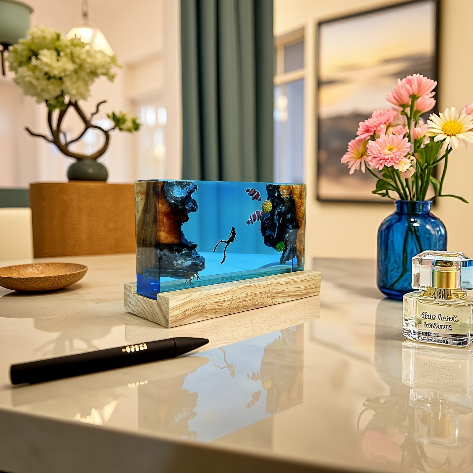 Tnessential Handcrafted Ocean Resin Art Pieces 3D Decor