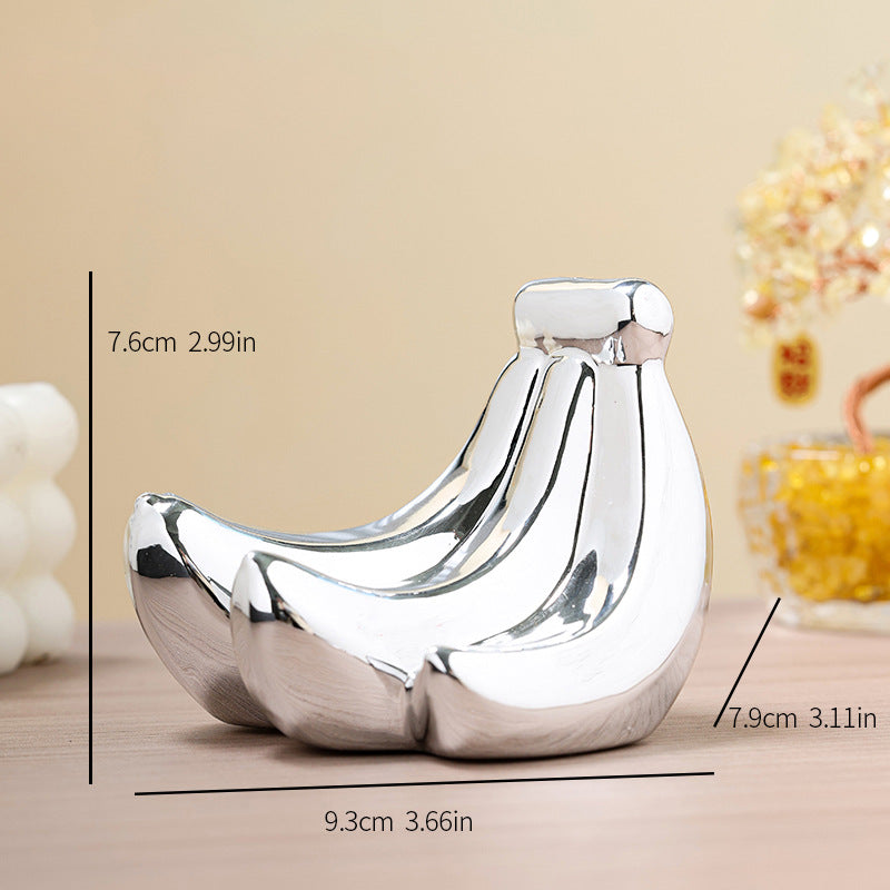 Tnessential Modern Creative Light Luxury Banana Decorative Ornament 3D Decor