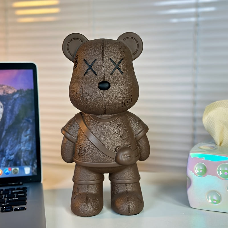 Tnessential This Cute Bear Figurine Features Beautiful Patterns and a 3D Decor