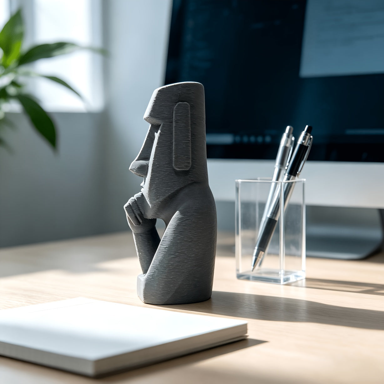 Tnessential Collectible Figurines the Thinker Stone Statue Ornament Is 3D Decor