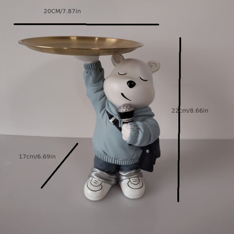 Tnessential Violent Bear Decorative Tray Storage Box 3D Decor