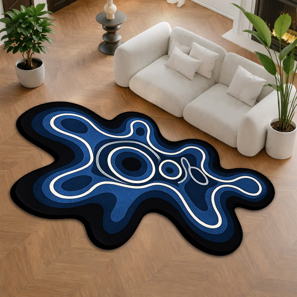 BLUE IRREGULAR 3 RUG view 2