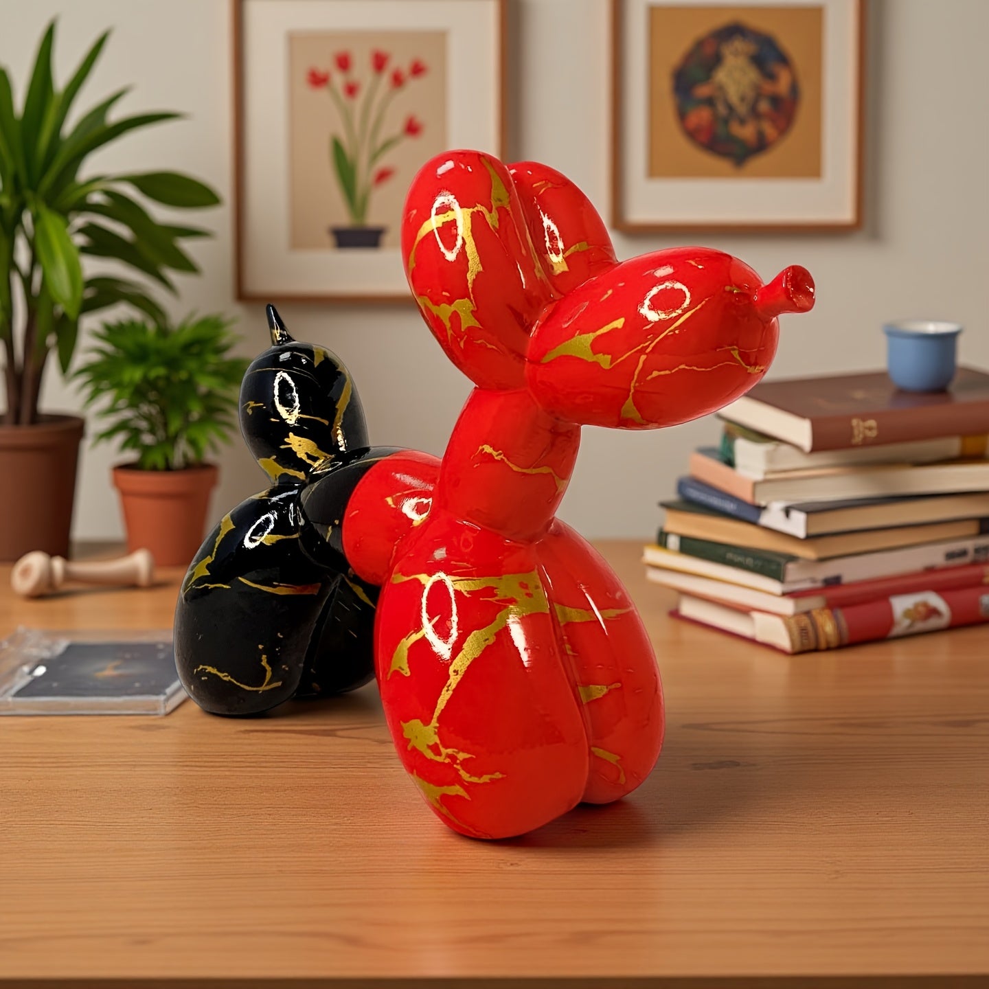 Tnessential Collectible Figurines 1pc Adorable Balloon Dog Statue for 3D Decor