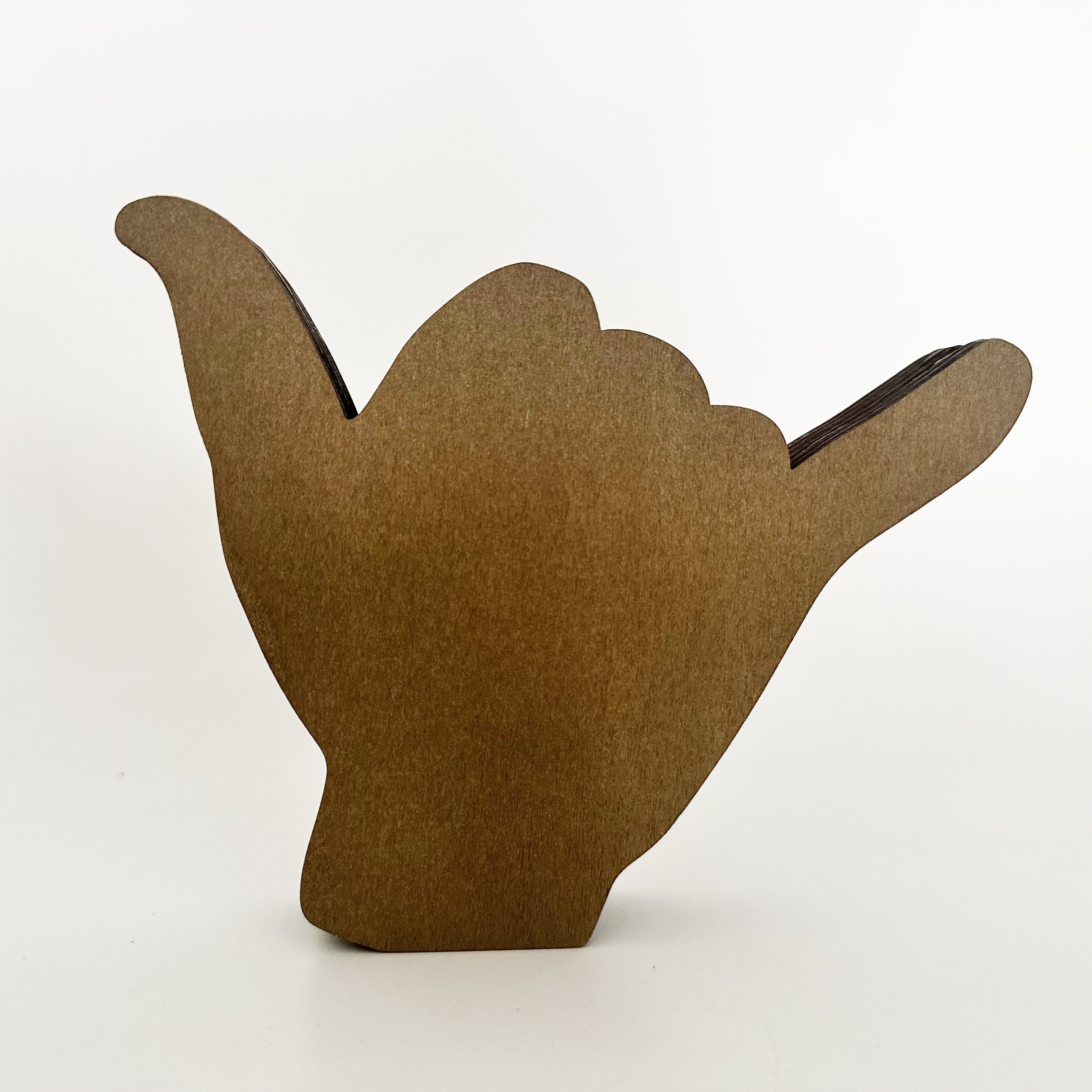Tnessential SHAKA Hawaiian Sunset Vacation Wooden Hand Gesture Decor 3D Decor