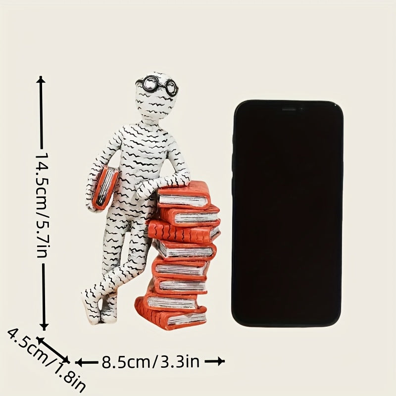 Tnessential Modern Abstract: Resin Reading Statue 3D Decor