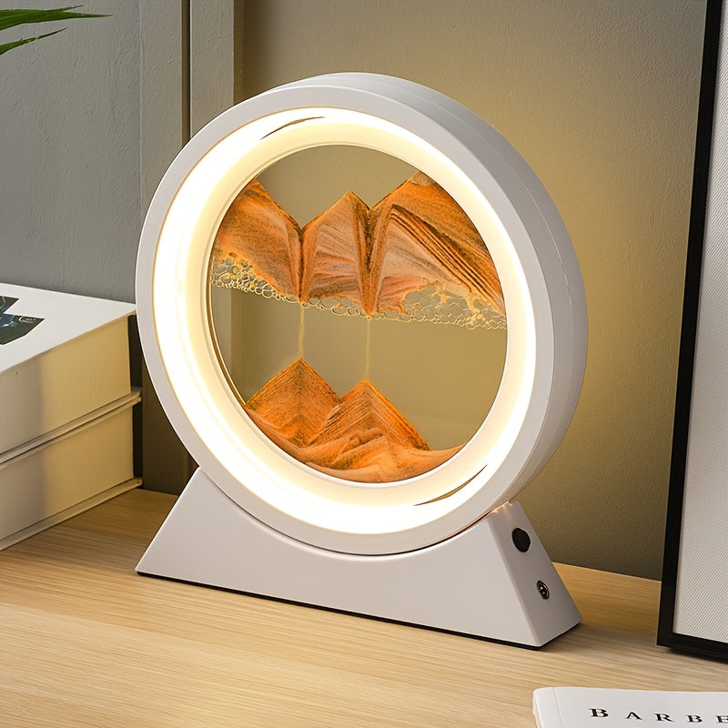 Tnessential Usb-powered 3D Quicksand Art Night Light with LED Light 3D Decor