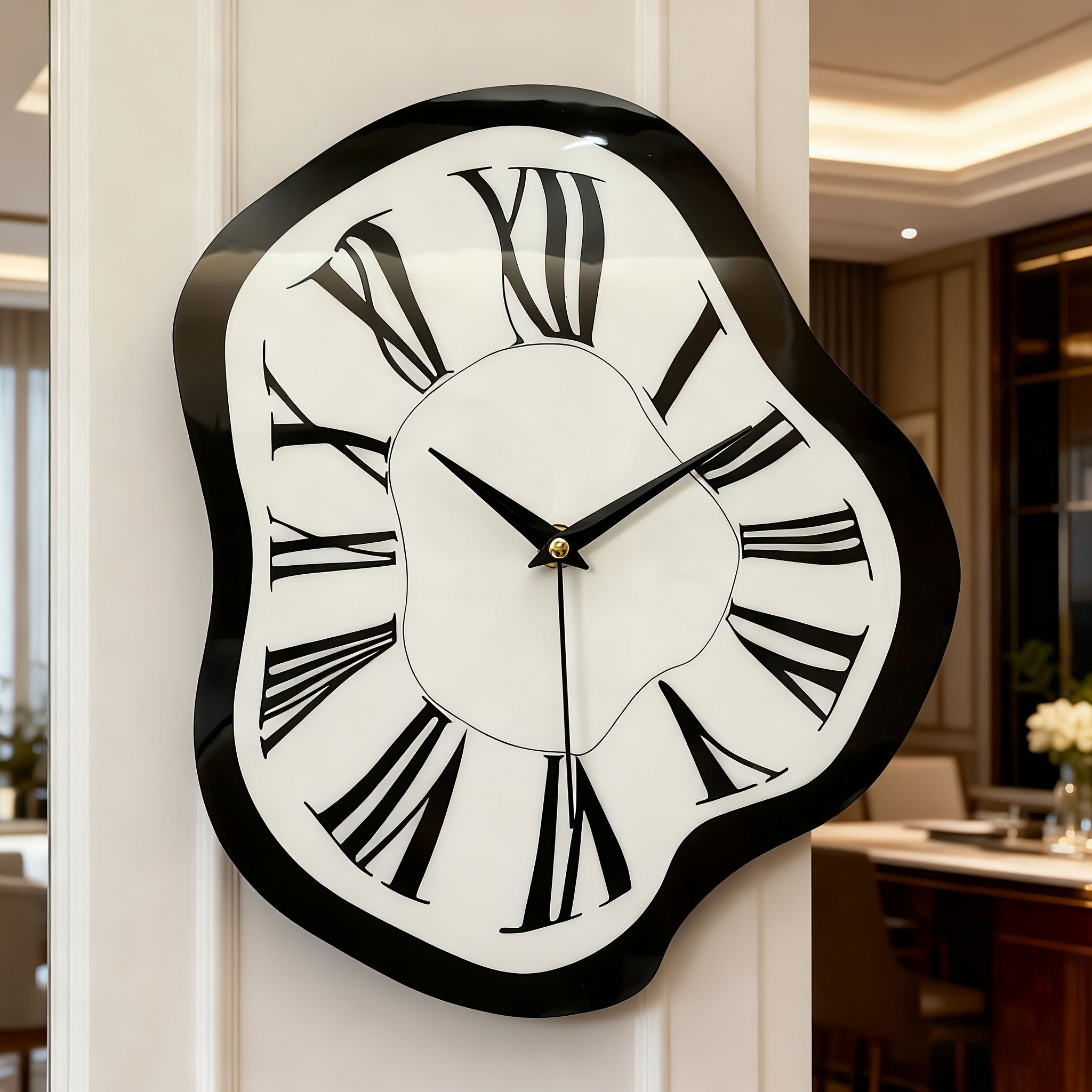 Tnessential Nordic Distorted Deformation Wall Clock 3D Decor