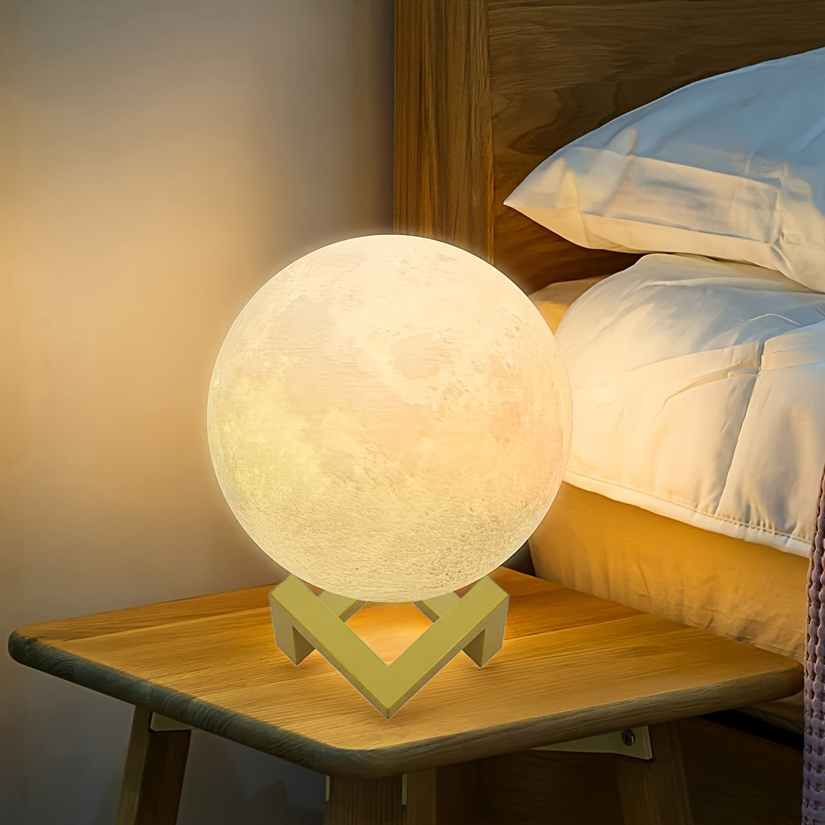Tnessential PINOCO Smart Remote Control Moon Lamp with 128 Color 3D Decor