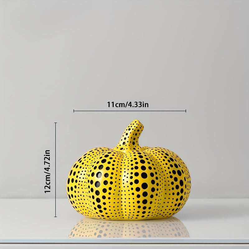 Tnessential Modern Halloween Resin Pumpkin Sculpture 3D Decor
