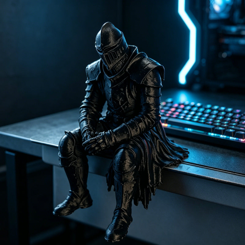 Tnessential Dark Gothic Knight Figurine 3D Decor