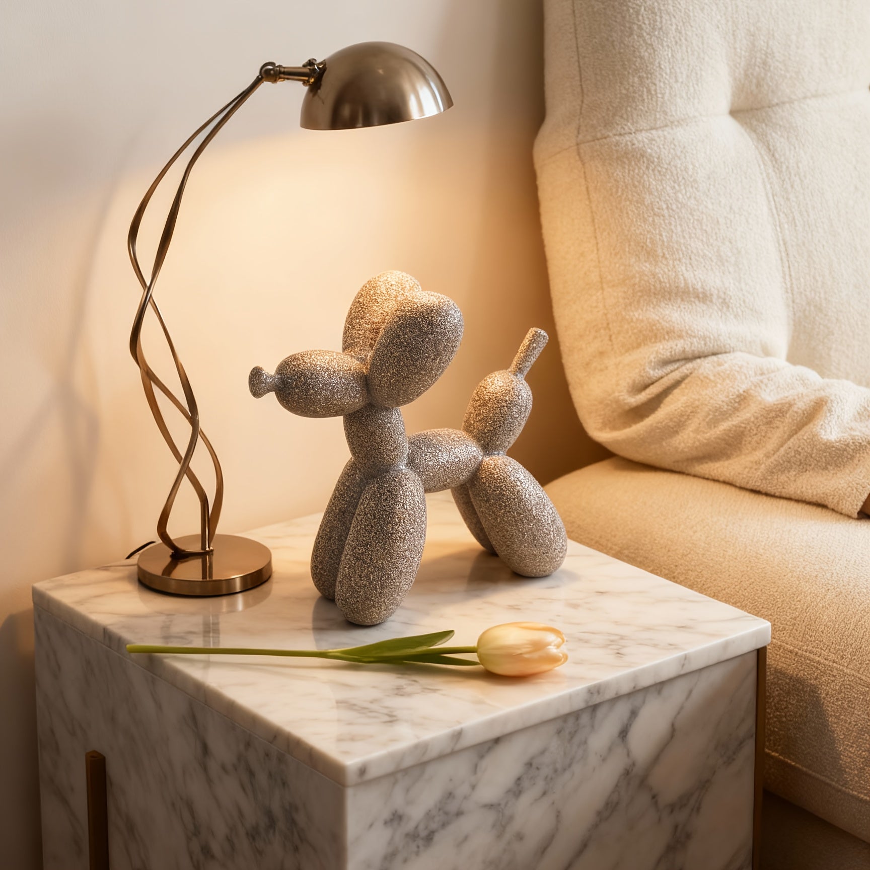 Tnessential Modern Minimalist Balloon Dog Statue 3D Decor