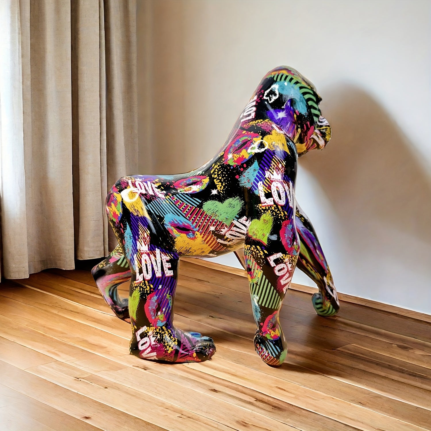 Tnessential Graffiti Gorilla Ornament 3D Decor