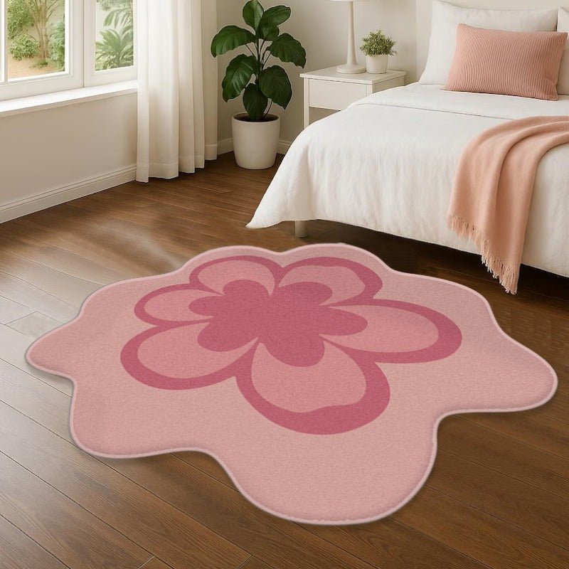 PINK FLOWER RUG view 5