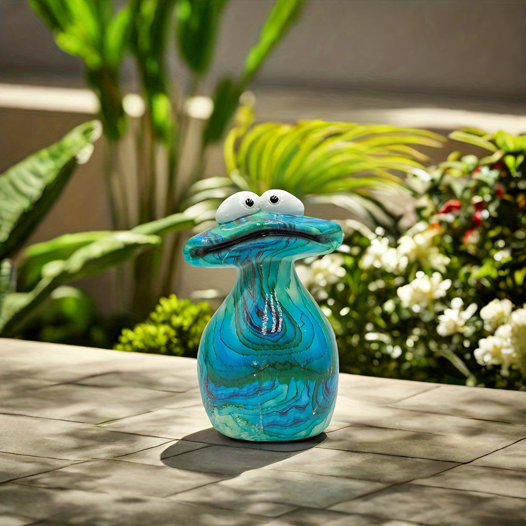 Tnessential An Adorable and Vibrant Resin Frog Decoration for Your Desk 3D Decor