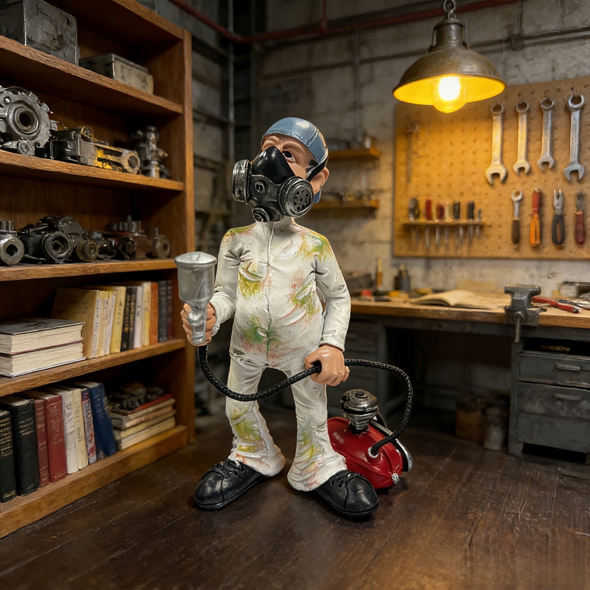 Tnessential Creative Spray Painter Resin Statue 3D Decor