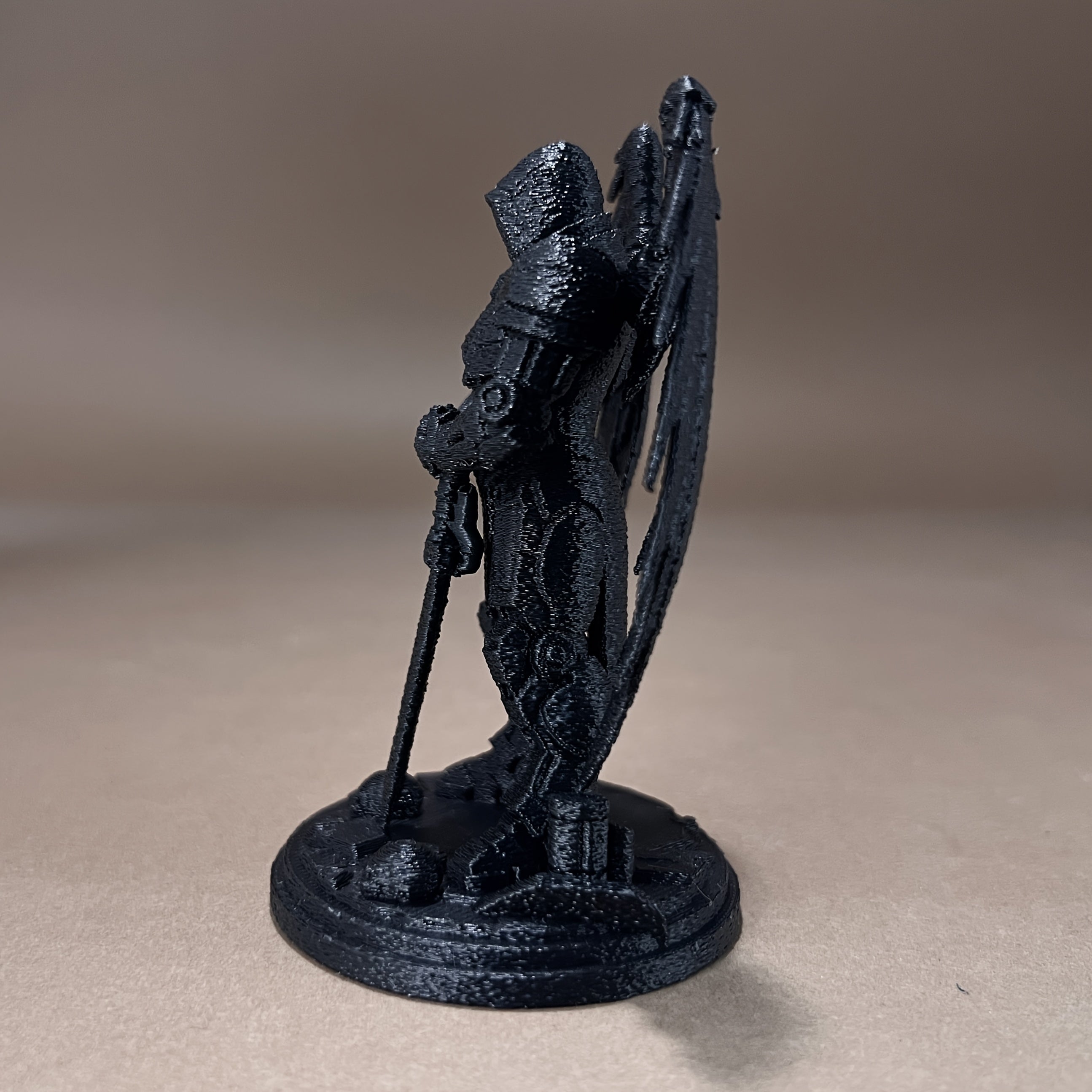 Tnessential Printed Dark Battle Angel Game Figurine Made of PLA 3D Decor