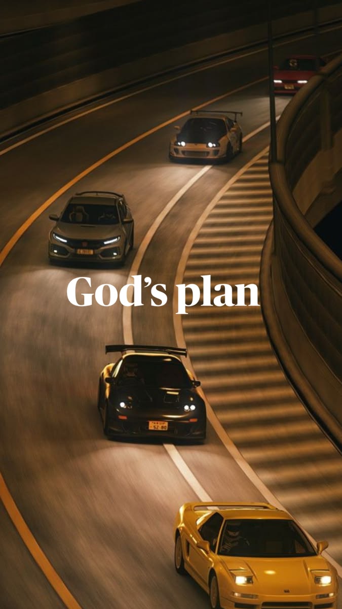 GOD’S PLAN MIDNIGHT SUPERCAR DRIVE CANVAS POSTER