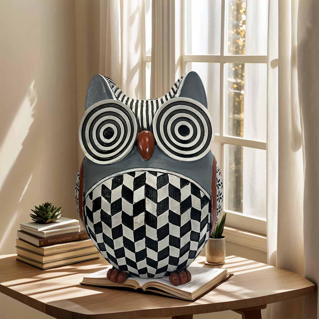 Tnessential Modern Minimalist Owl Animal Statue Ornament 3D Decor