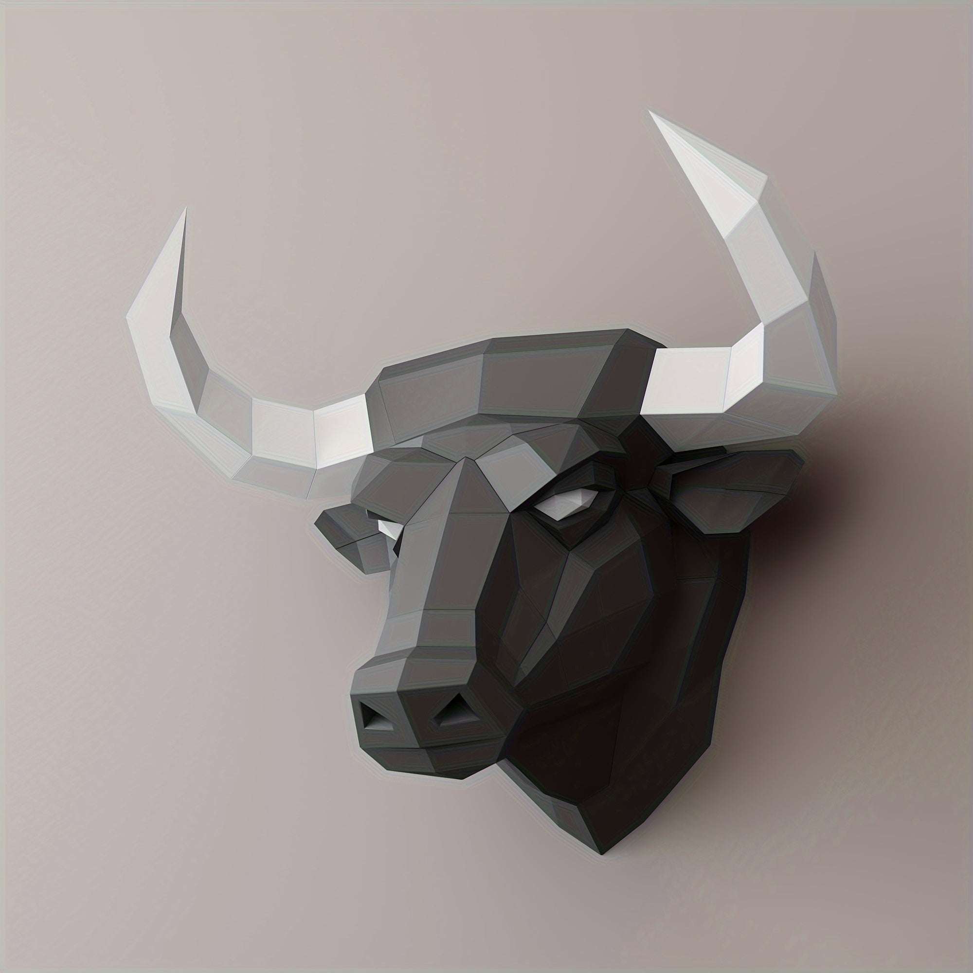 Tnessential Diy Bull Head Paper Model Needs to Be Made by Yourself 3D Decor