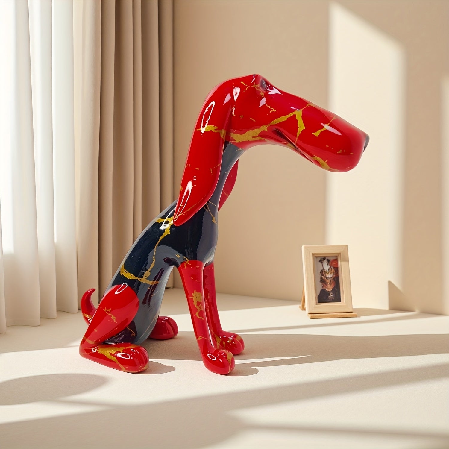 Tnessential Collectible Figurines 1PC Handmade Abstract Dog Sculpture 3D Decor