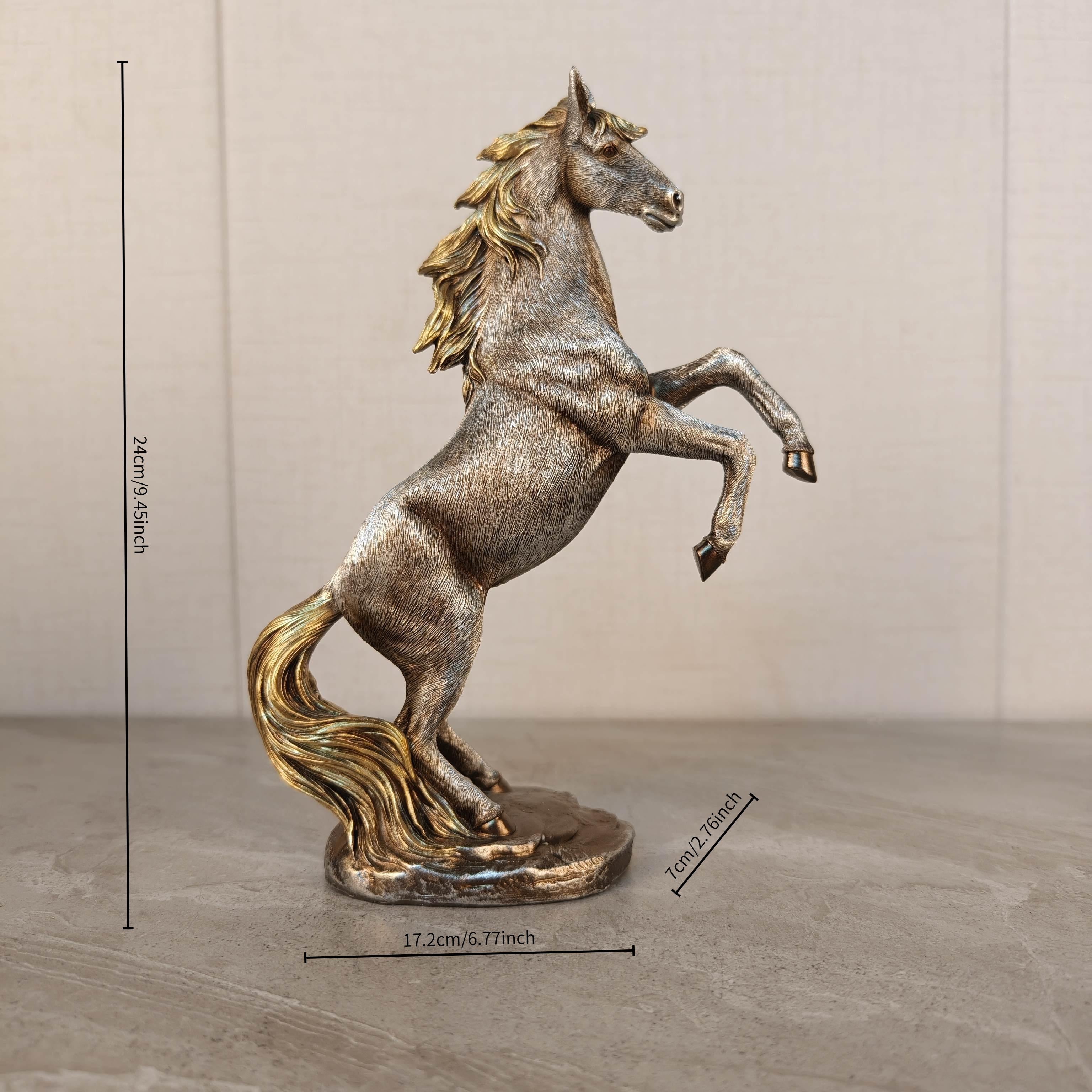 Tnessential Elegant Soaring Stallion Statue 3D Decor