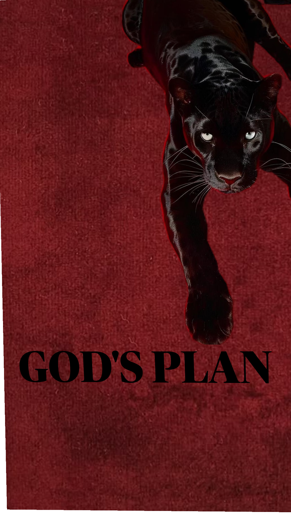 GOD’S PLAN BLACK PANTHER CANVAS POSTER