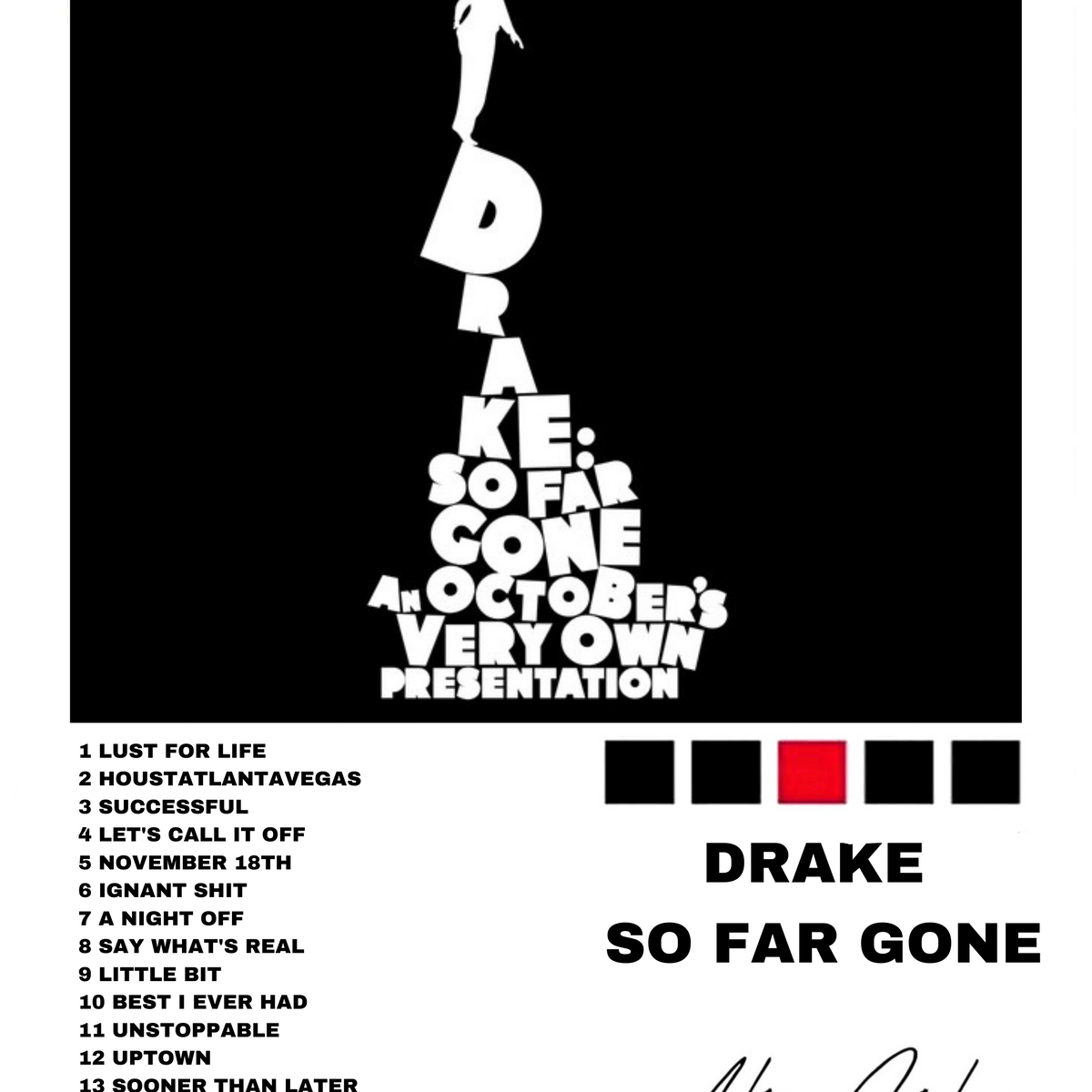 【額縁付き】 Drake / SO FAR GONE A2ポスター drake_so_far_gone.png?crop=