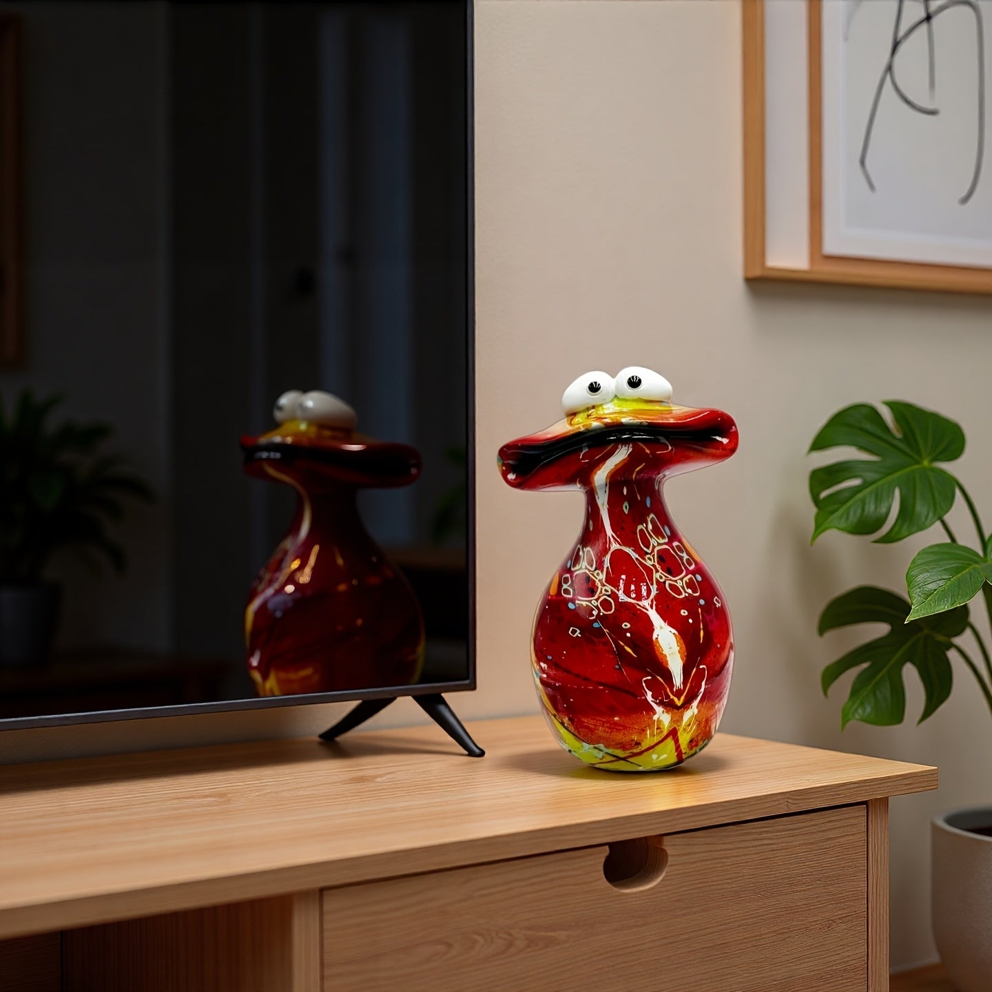 Tnessential Resin Colorful Frog Ornament 3D Decor