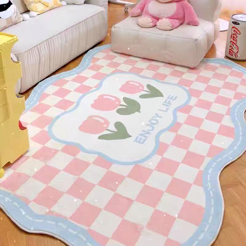 PINK GEOMETRIC 2 RUG view 2