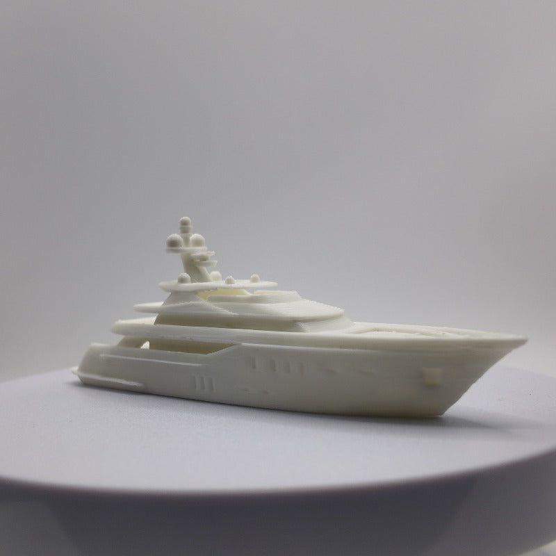 Tnessential White Luxury Yacht 3D Printed Decorative Ornament 3D Decor